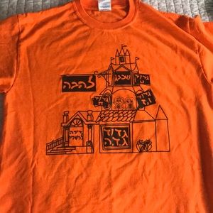 Thrifted orange top